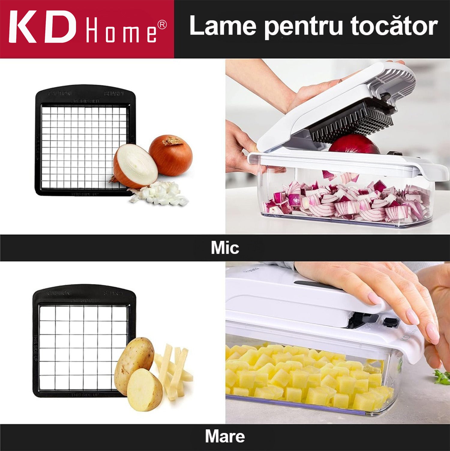 Tocator de Legume 4 in 1 Profesional KD Home ChopMaster Tocator de Legume 4 in 1 Profesional KD Home ChopMaster